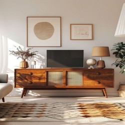 gambar Rak Bufet Kayu Jati Minimalis – Desain Modern, Kuat & Elegan