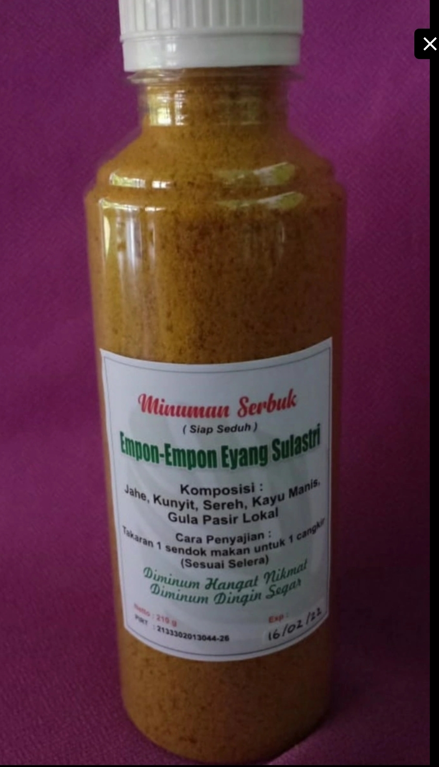 gambar Empon empon kunyit serbuk minuman stamina imun