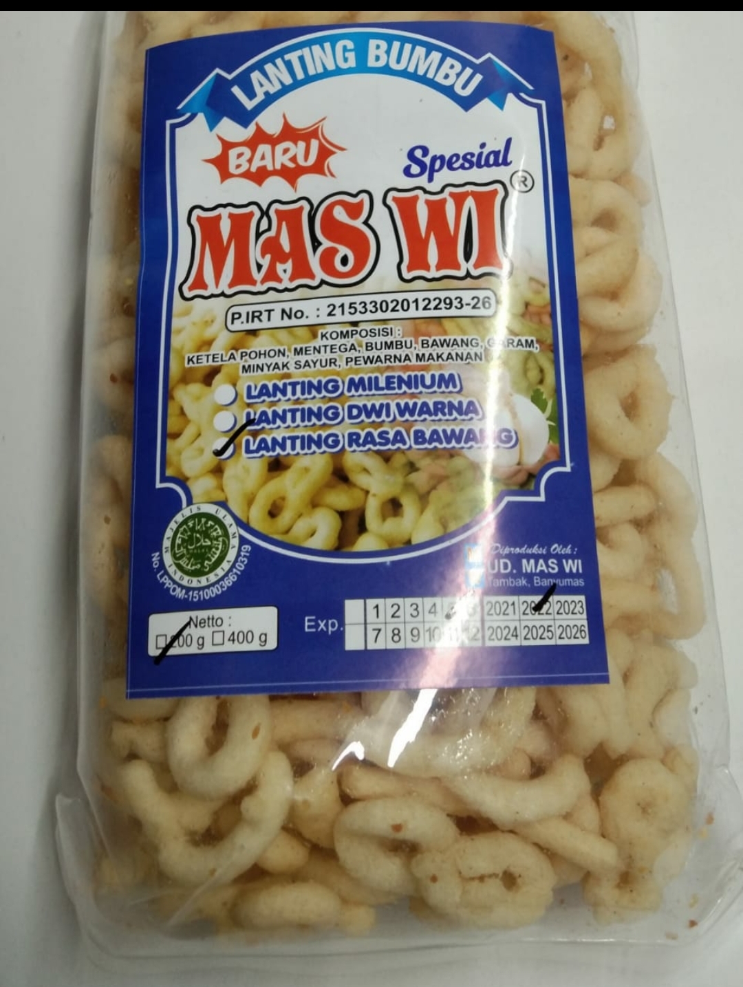 gambar Lanting kekinian renyah enak bawang rasa