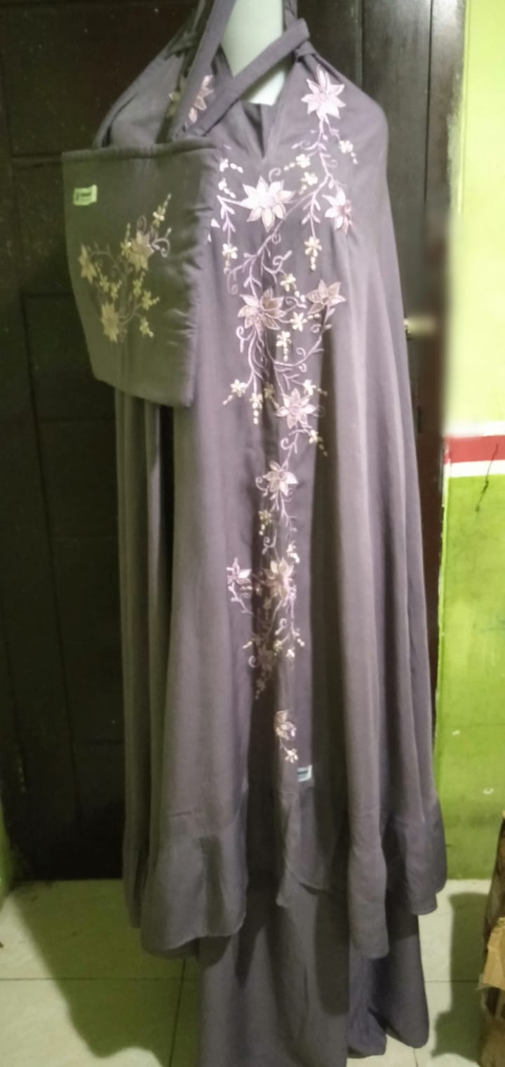 gambar mukena bordir zahrawangi fashion