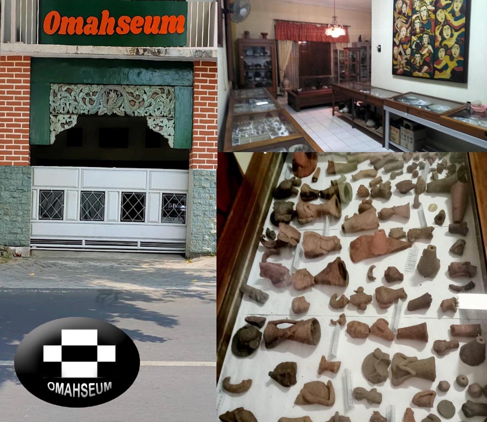 gambar omahseum tempat belajar sejarah lokal banyuwangi dan blambangan kuno. Paparan Gambar : <p>Gambar gapura dan pintu masuk ke Omahseum, terdapat juga gambar ruangan pamer serta koleksi berharga dan pengetahuan mendalam tentang masa lalu di OMAHSEUM. Bergabunglah dengan kami dalam perjalanan penemuan sejarah yang luar biasa.</p>