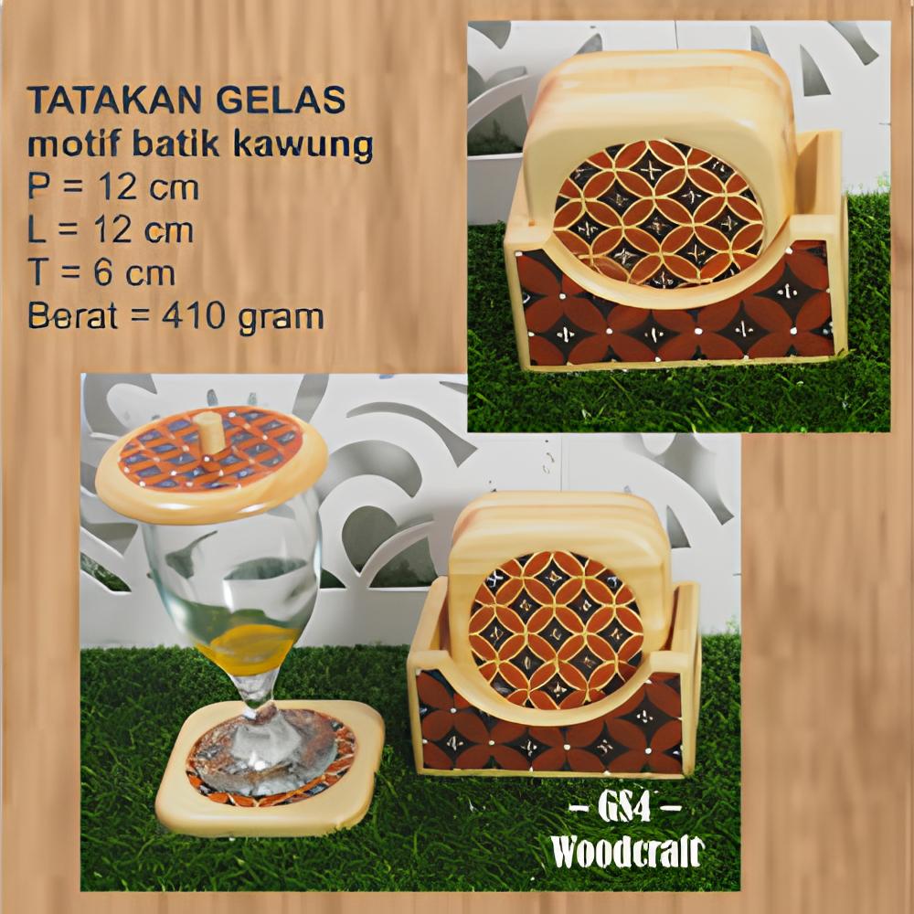 gambar tatakan gelas motif batik